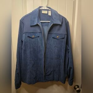 Alfred Dunner Zip Up Lightweight Sueded Jacket Size 18 ♥️